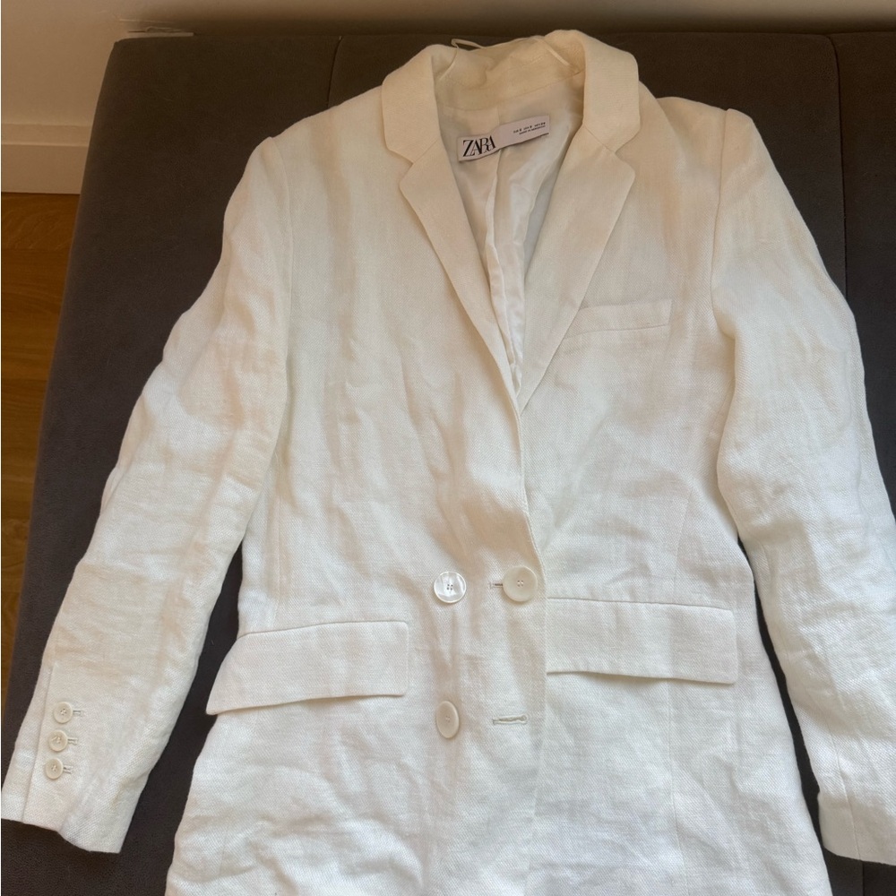 Zara Women's Cream Blazer Jacket